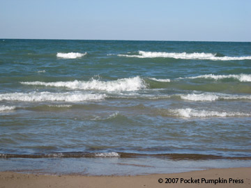 Lake Michigan windy wavy